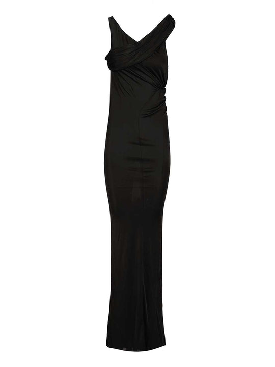 Sahara Asymmetrical Long Dress Abiti Nero