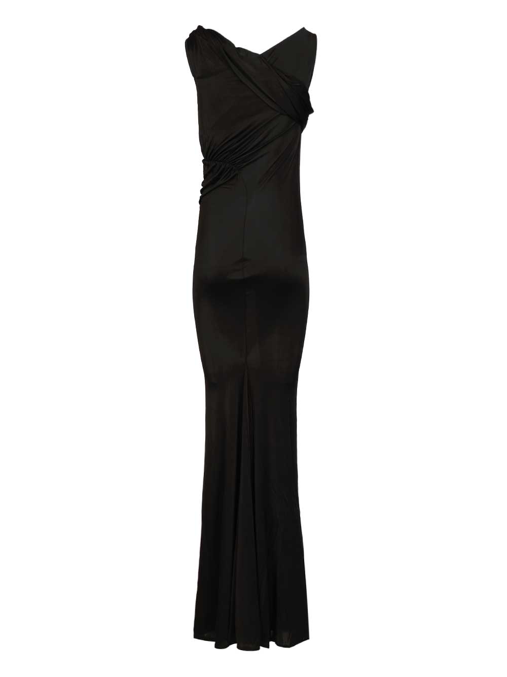 Rick Owens Lilies Sahara Asymmetrical Long Dress Abiti - Nero | 12eb6f7d40238ac1994e2e696015f6adaaecb5e3