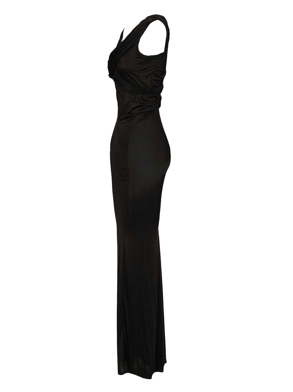Rick Owens Lilies Sahara Asymmetrical Long Dress Abiti - Nero | 0d5b48a98adc32b52e921f7b9e25ebcb9ea84047