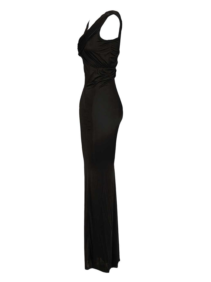 Rick Owens Lilies Sahara Asymmetrical Long Dress Abiti - Nero | 0d5b48a98adc32b52e921f7b9e25ebcb9ea84047