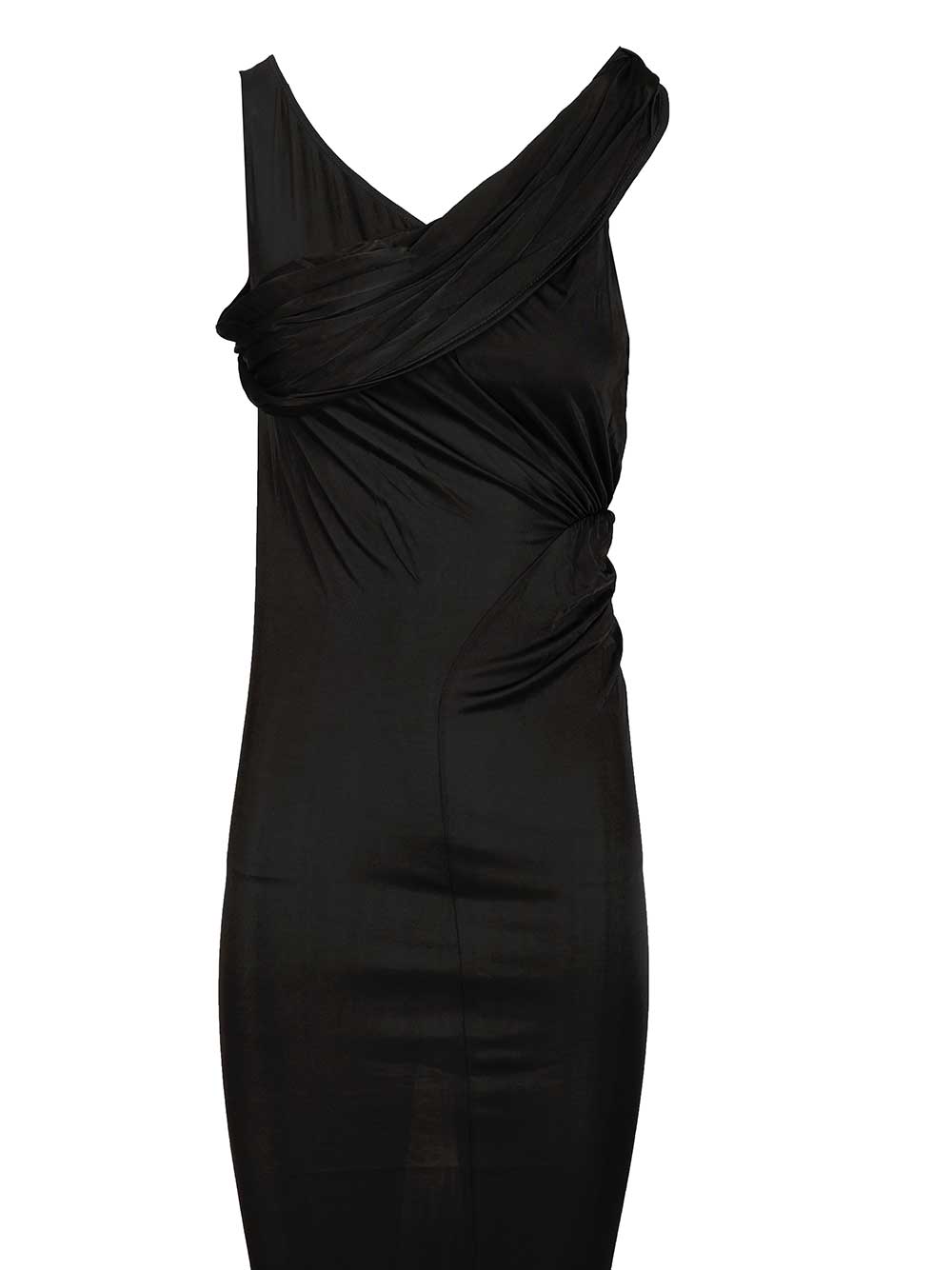 Rick Owens Lilies Sahara Asymmetrical Long Dress Abiti - Nero | 8f35247b50ac886bf3f5913aa0a64afaa47096d8