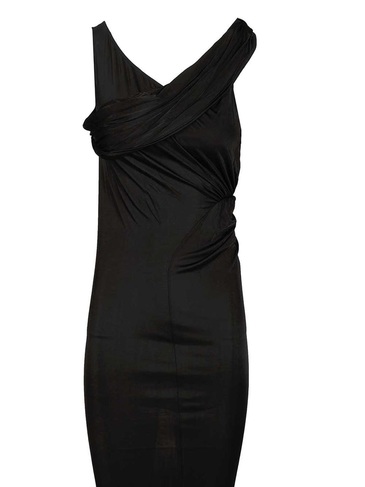 Rick Owens Lilies Sahara Asymmetrical Long Dress Abiti - Nero | 8f35247b50ac886bf3f5913aa0a64afaa47096d8