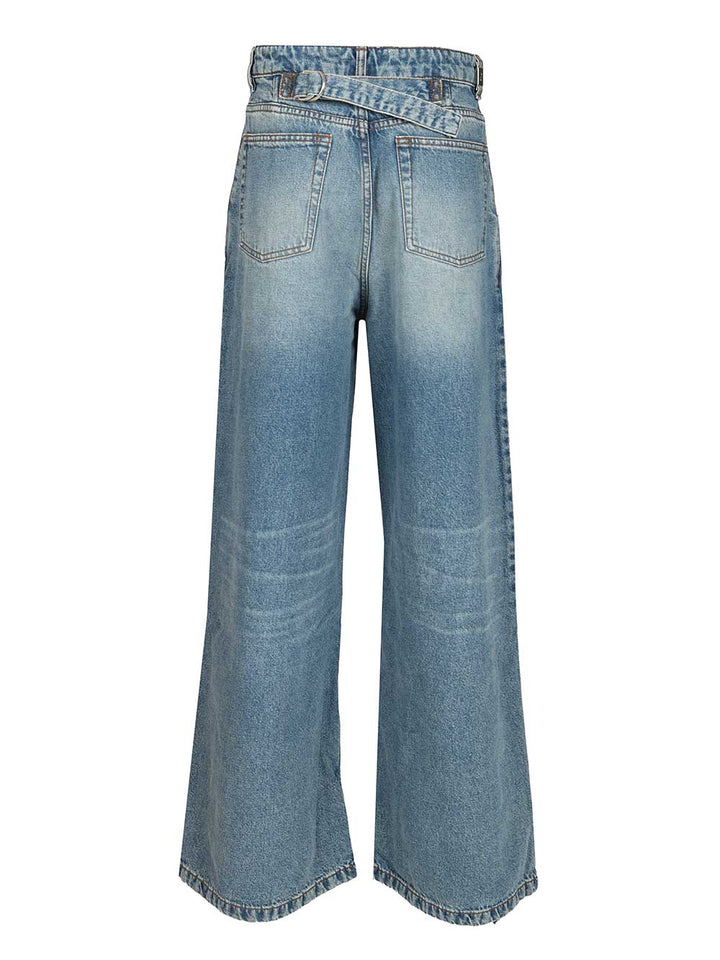 Ami Super Wide-Leg Jeans - Blu | 9e239b9dc32e981da13f4810f0434ed61b124696