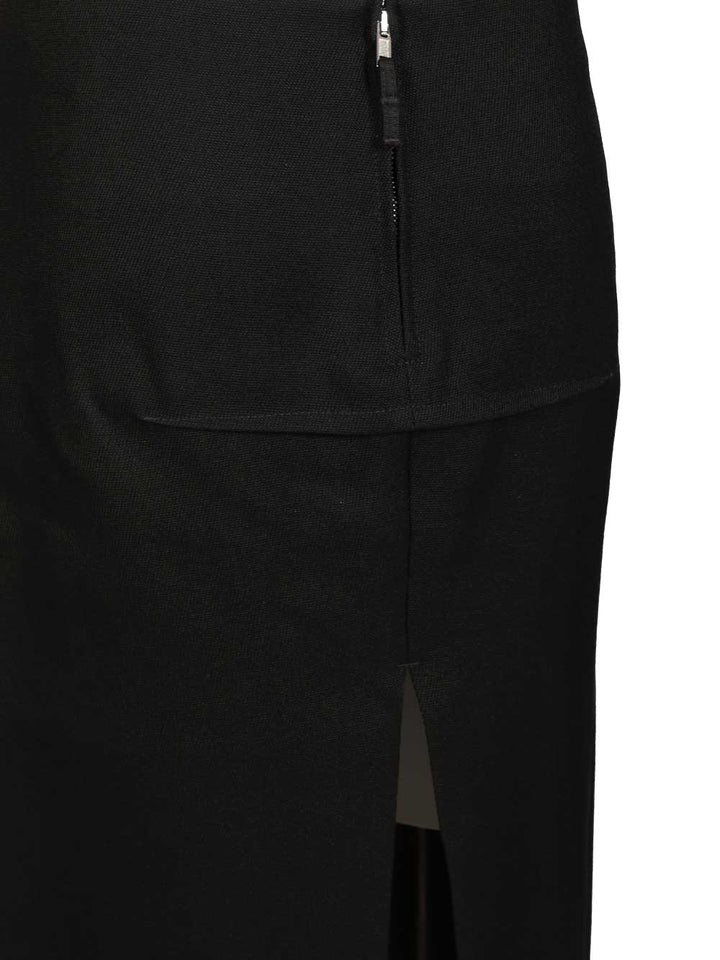 Rick Owens Long High-Waisted Virgin Wool Skirt Gonne - Nero | aecc3fcce669476e309ece1267be4486be8b882b