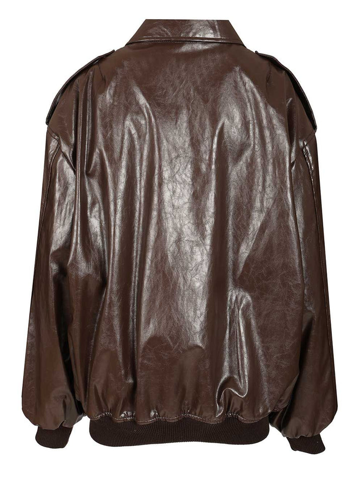 Federica Tosi Leather Jacket Giacche - Marrone | 4e3f1429c070fb894ff8926c29a8ad542ec45b2a