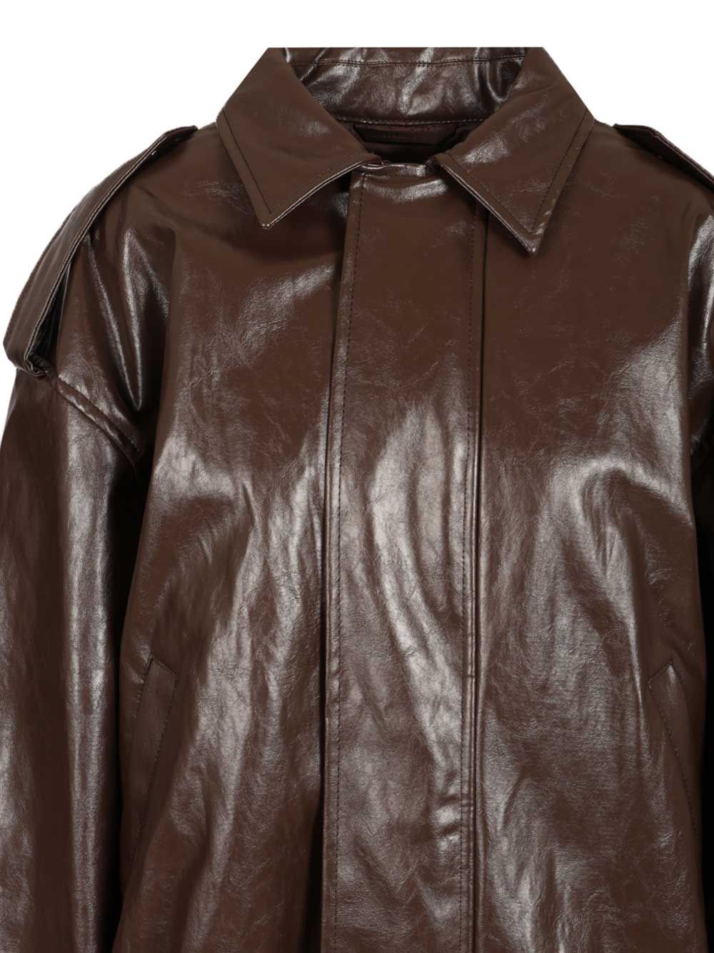 Federica Tosi Leather Jacket Giacche - Marrone | 3f0e73b3ea99297d73740494fd03512ca478c563
