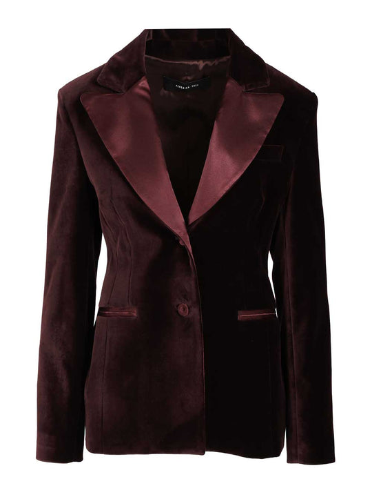 Pontoglio Velvet Blazer Giacche Violet