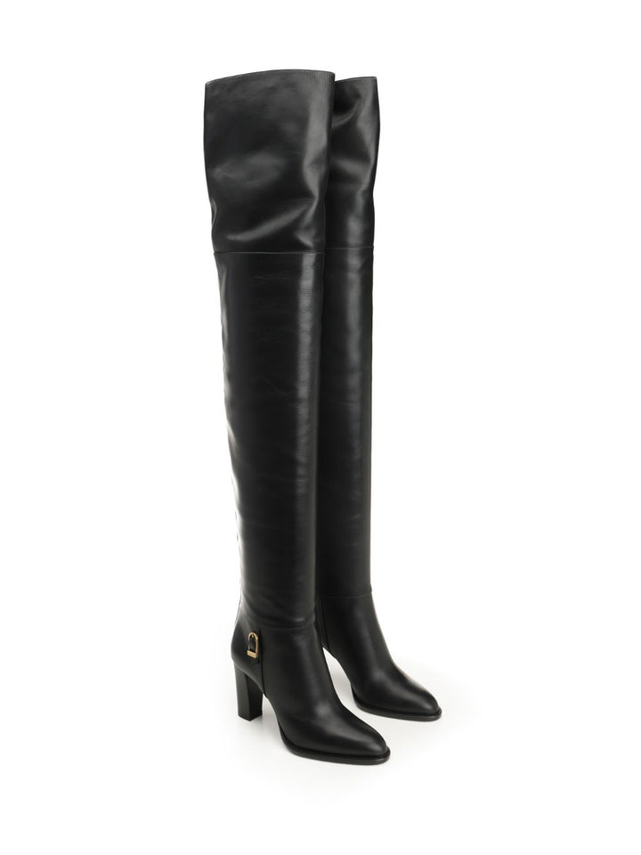 Saint Laurent Julia Over-The-Knee Boots - Nero | d7c4195ce3931224844bb327008b8850b53ce4fc