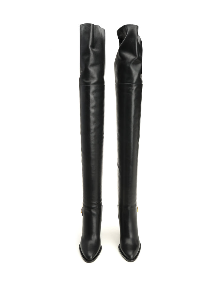 Saint Laurent Julia Over-The-Knee Boots - Nero | 3d1e00be09d5940adf6d5fabacca43e75e176e24