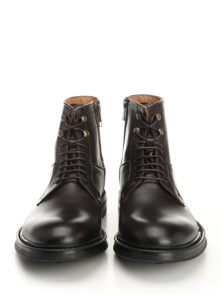 Corvari Oiled Leather Ankle Boot Boots - Marrone | 7b0966dda68351df1c5469ccc71ac5f8ee091962