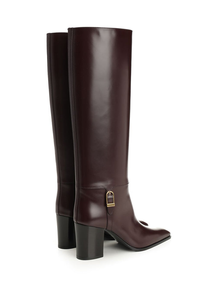 Saint Laurent Julia Boots Scarpe basse - Bordeaux | 3849846976bc914bec23474d4ca1fb7cb0b130d8