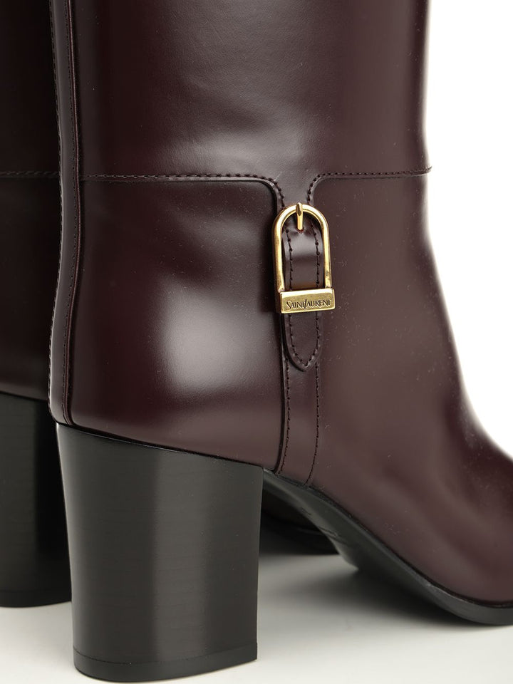Saint Laurent Julia Boots Scarpe basse - Bordeaux | 83bd306c3d8e46776fc0e890c1a17f892935273f