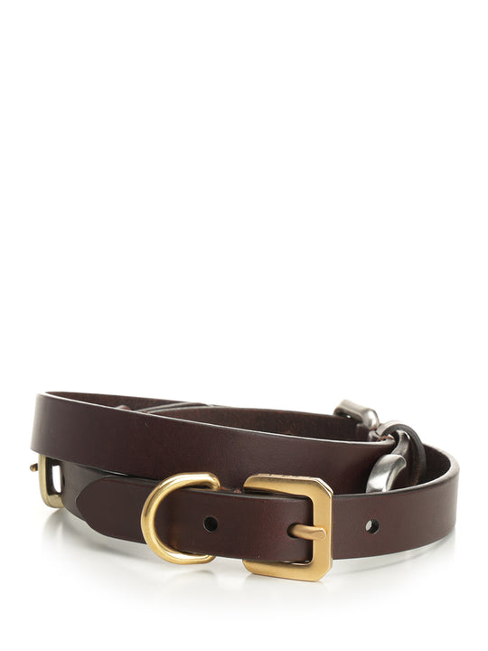 Leather Belt Cinture Marrone