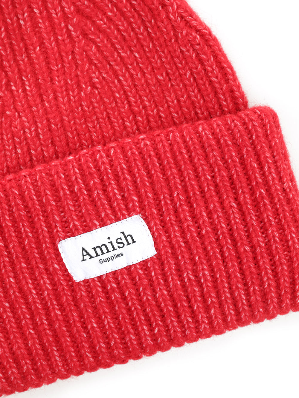Amish Beanie Recycled Yarn Cappelli - Rosso | aad245cb603319f147a04ddcaaa6781becb16546