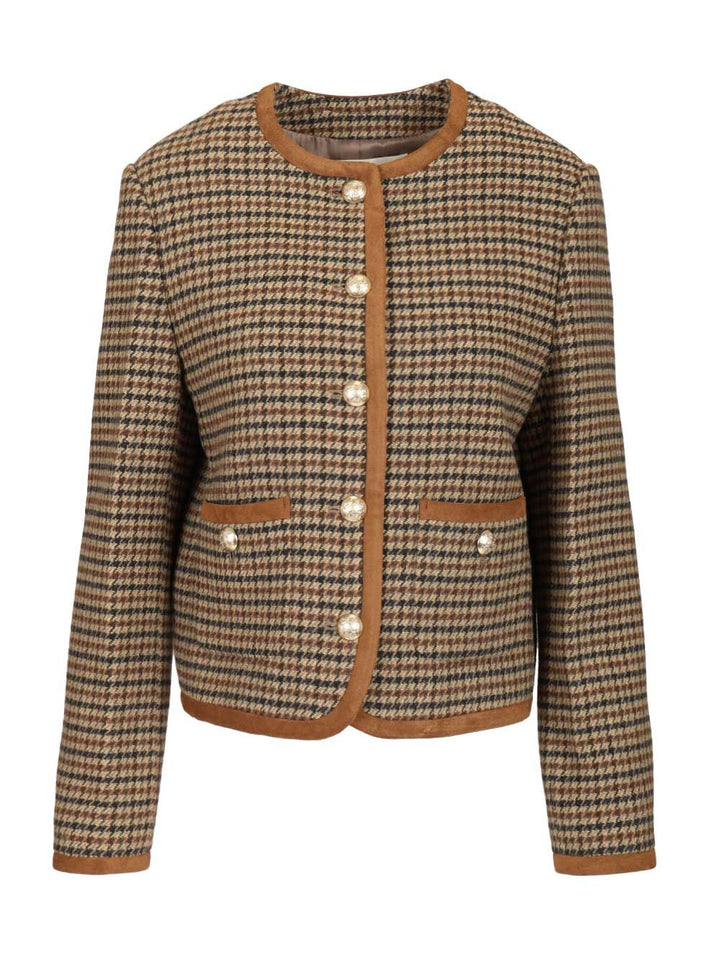 Dunst Classic Checked Jacket Giacche - Grey | 25fe198b416a0f452fe03b0e62151323cf537963