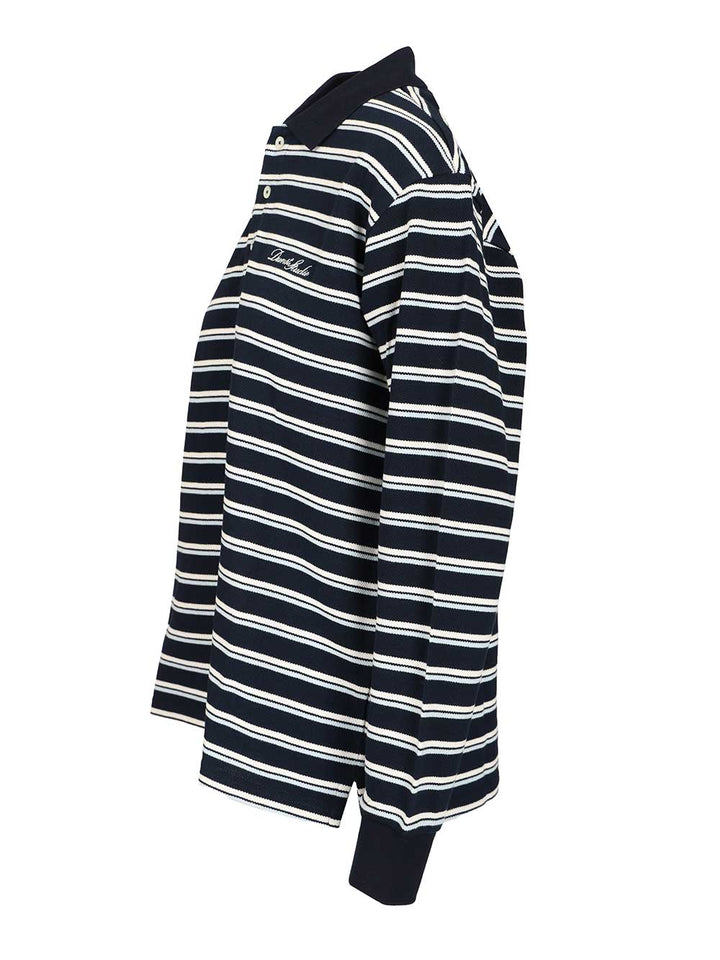 Dunst Striped Polo shirt - Blu | 548f204dd90e58bd0e4a0e4d9b68a355a65f9351
