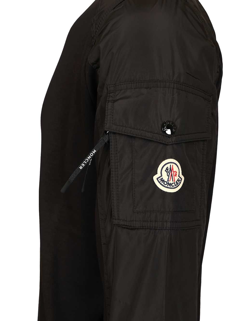Moncler Sweatshirt With Nylon Bands Sweatshirts - Nero | 4ebb6e22c1527856891ff9c9e61295d66798cb02