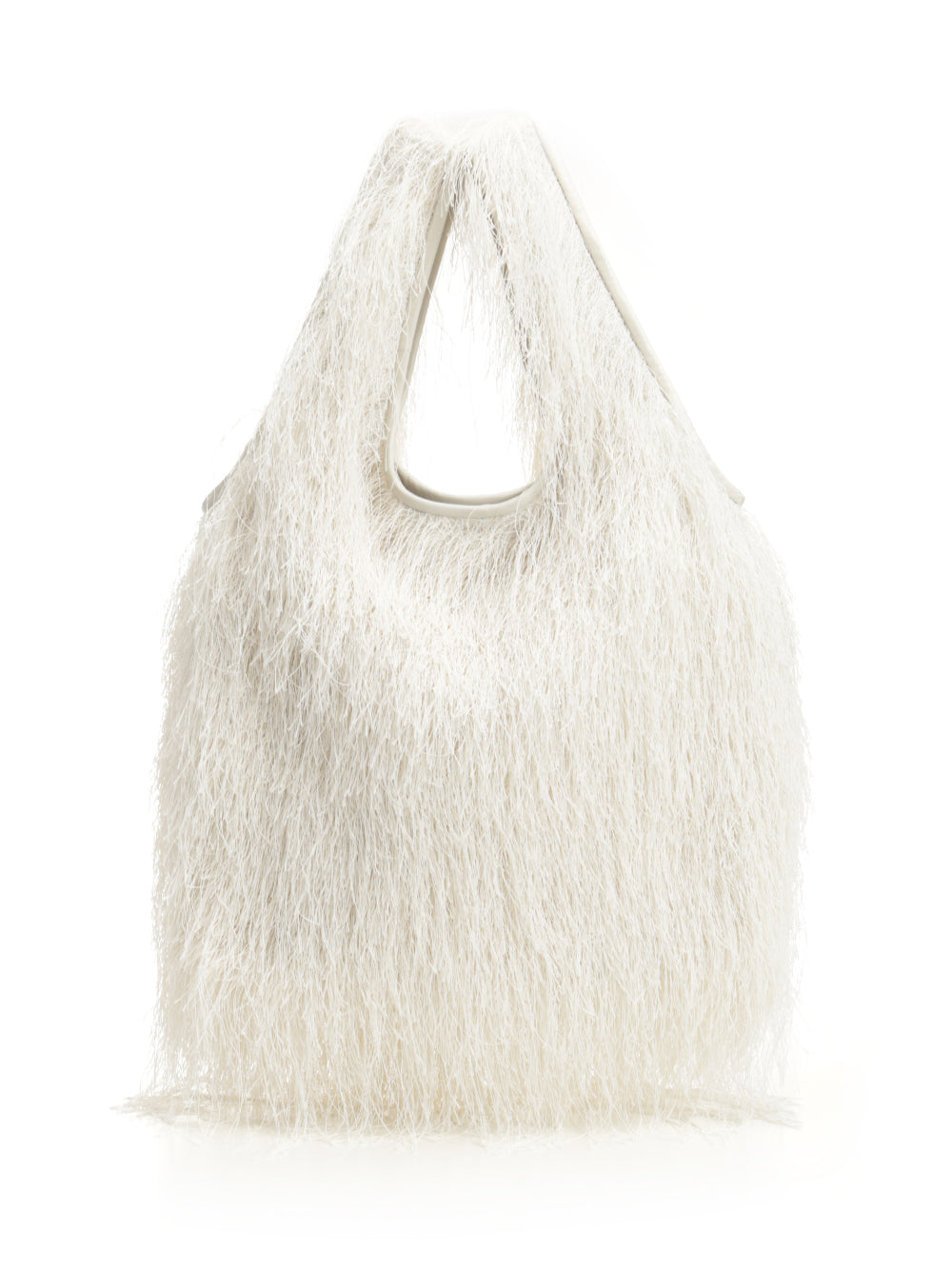 Dries Van Noten Large Tote Bag With Fringe Handbags - Bianco | edcb41b641f91e5cbd9a94ca2acb6eb382edc58d