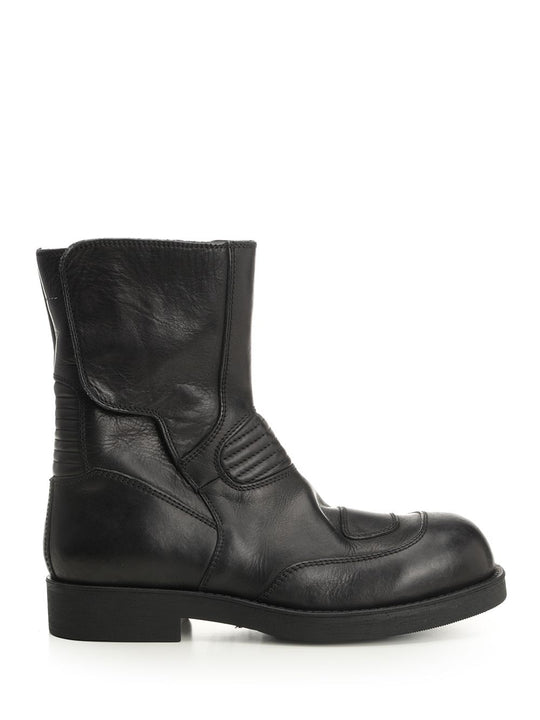 Leather Ankle Boots Nero