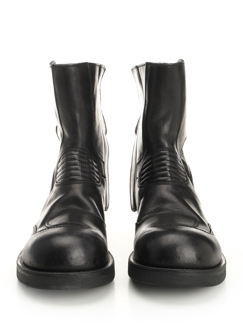 Mm6 Maison Margiela Leather Ankle Boots - Nero | 451a118680196fc83ffc2f5aa554d734f7fe6c55