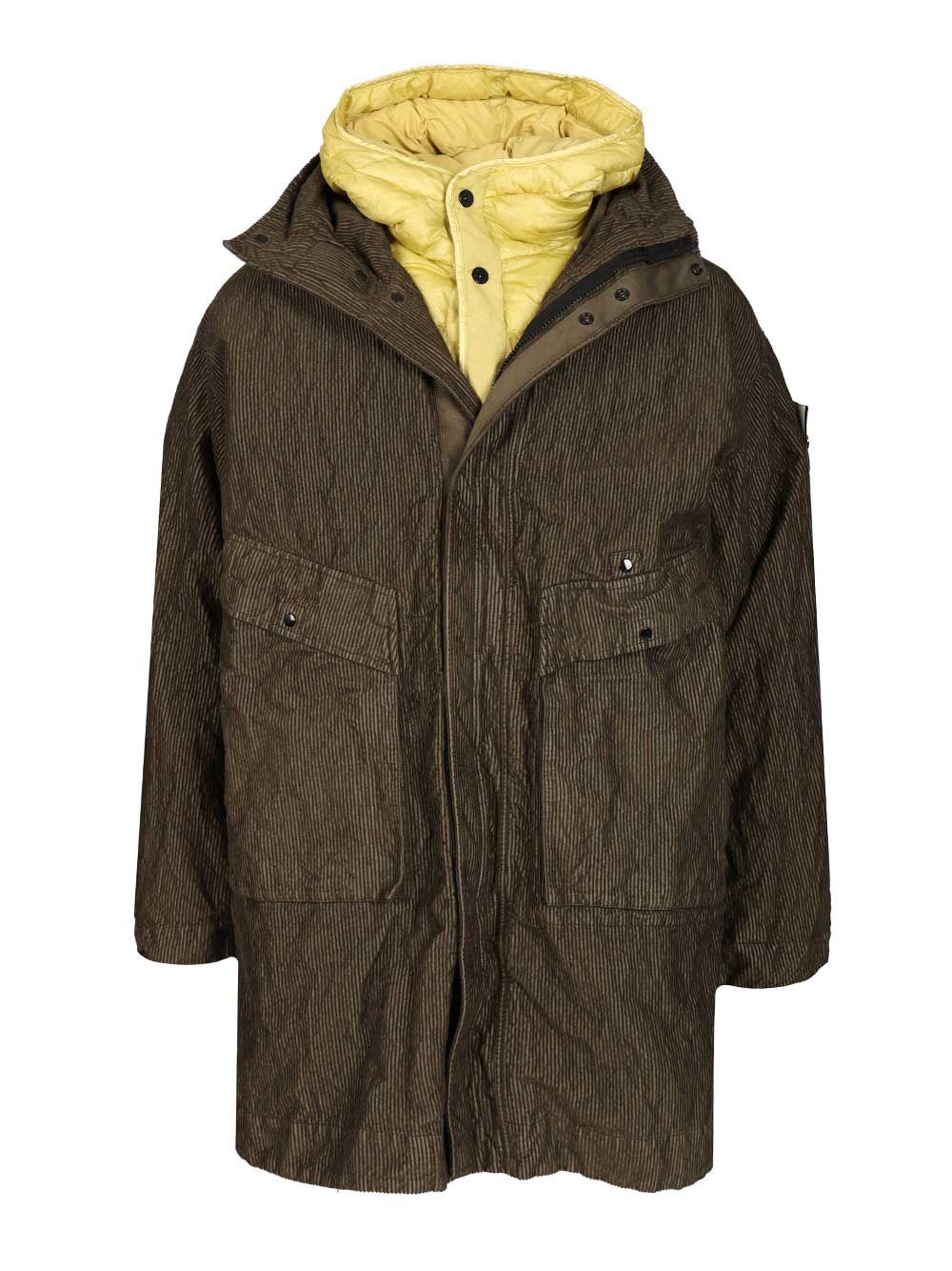 Stone Island Hooded Parka Giacche - Verde | 79615141051a9944325646ec6db7a387ed4f752b