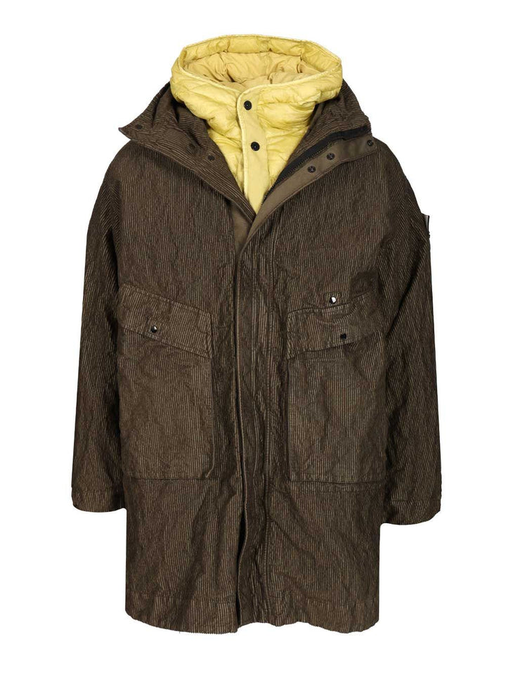 Stone Island Hooded Parka Giacche - Verde | 79615141051a9944325646ec6db7a387ed4f752b
