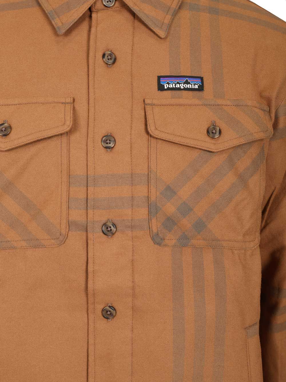 Patagonia Brushed Flannel Shirt Giacche - Marrone | c65274aa7cc435db1e789d408aaad0cc63517f43