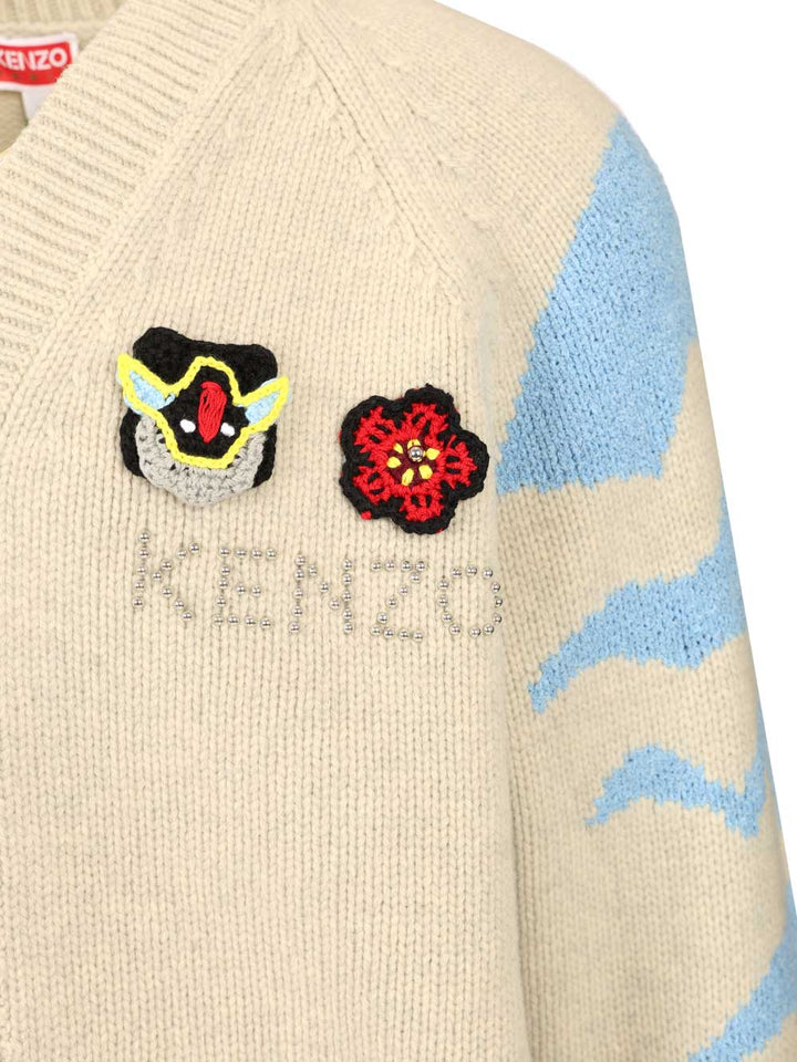 Kenzo Pachinko Cardigan Knitwear - Grey | f6b032db60bfb010980b0492c09273ba97b2b440