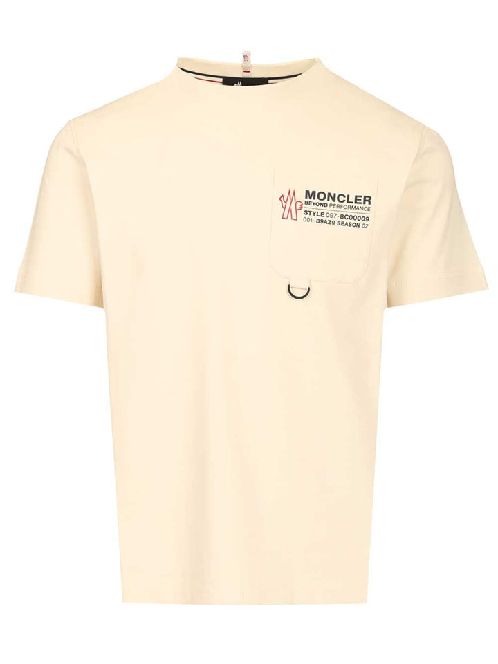 Moncler Grenoble Logo Cotton Jersey T-Shirt - Bianco | bb7d8544ee75a84f277f52e4fc87cda74f439eeb