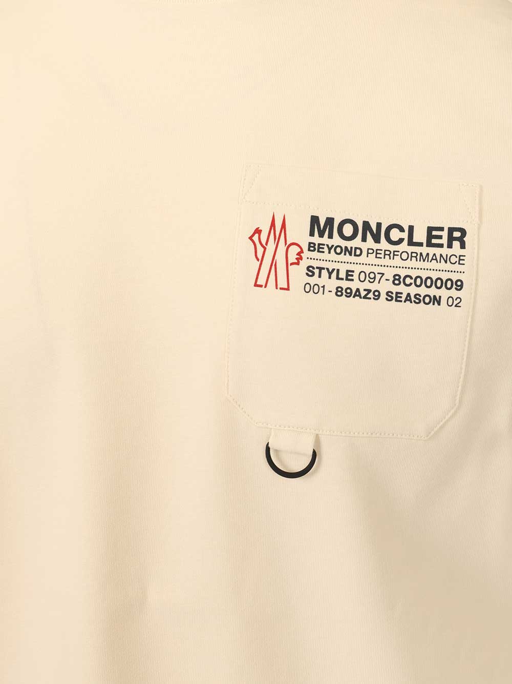 Moncler Grenoble Logo Cotton Jersey T-Shirt - Bianco | a1975b4d28098b1a044a4fe738990940b897cbdd