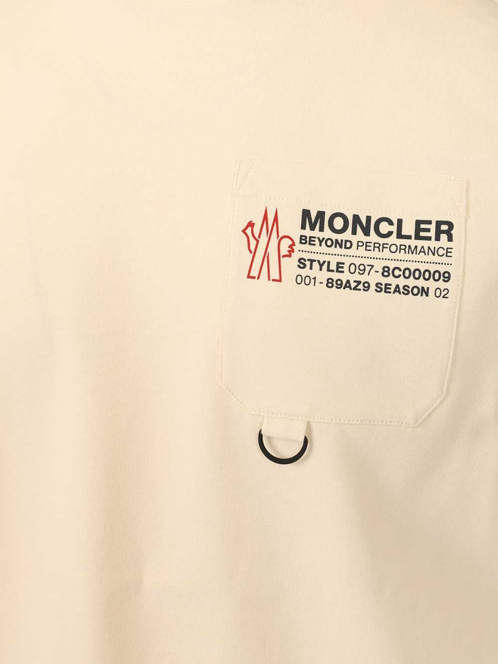 Moncler Grenoble Logo Cotton Jersey T-Shirt - Bianco | 31ce4d09a2ad2dc11618a3c6d8cc3e25ed684dfa