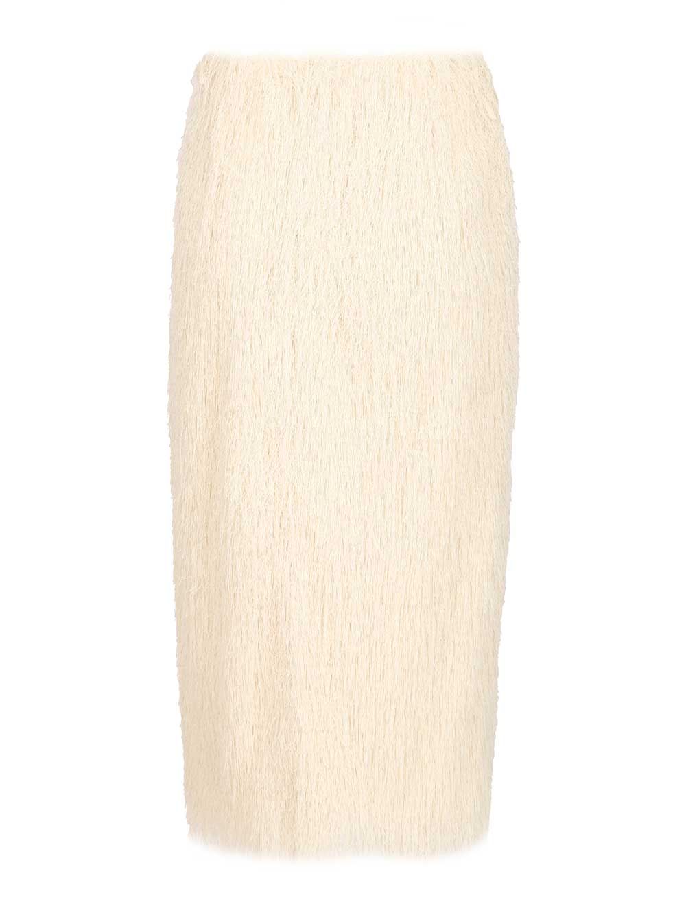 Dries Van Noten Fringed Skirt Gonne - Bianco | 9c1b894363b9754c64d9c9a4614526166d14bf44