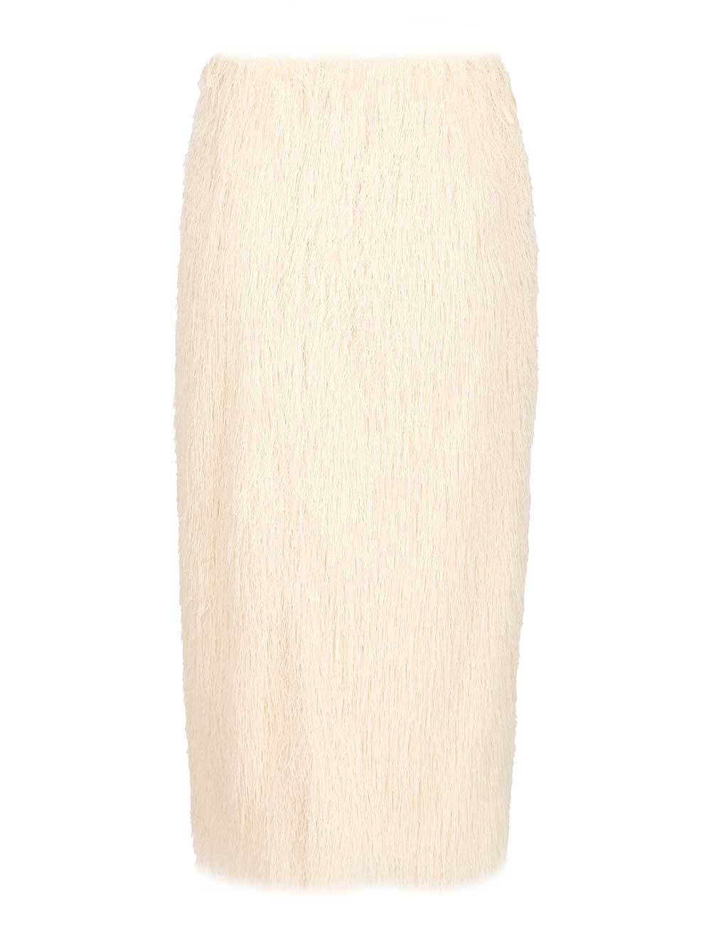 Dries Van Noten Fringed Skirt Gonne - Bianco | ef3b0d8211aac7e7fb437b06f8374daf3ccaf184
