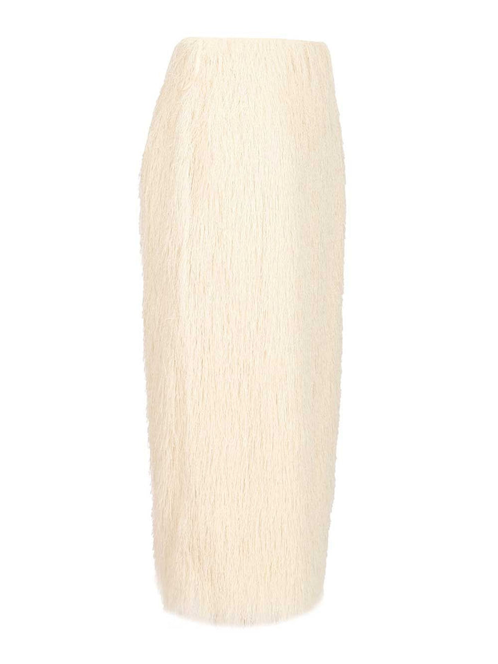 Dries Van Noten Fringed Skirt Gonne - Bianco | ea583cf2a1bfee0a0e3ead3e14c28c522c9009e9
