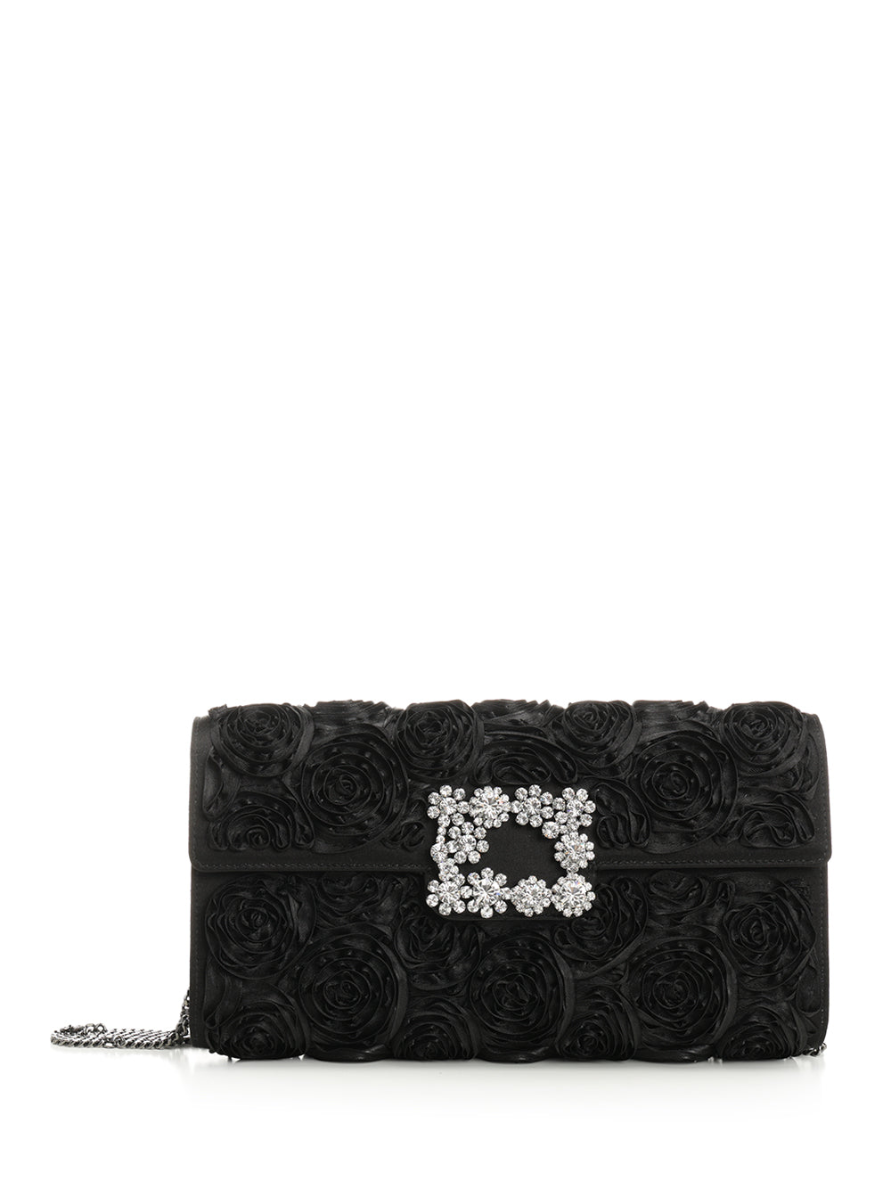 Roger Vivier Clutch In Black Satin Clutches - Nero | 1fea391f39f818e92337d798fe5beecffdfda9e2