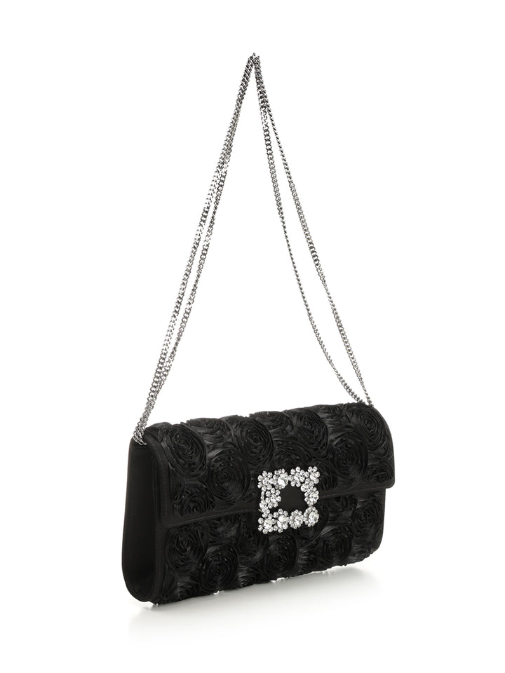 Roger Vivier Clutch In Black Satin Clutches - Nero | bf70c904c4a911d741bed9d7fd1efd36e6a81207