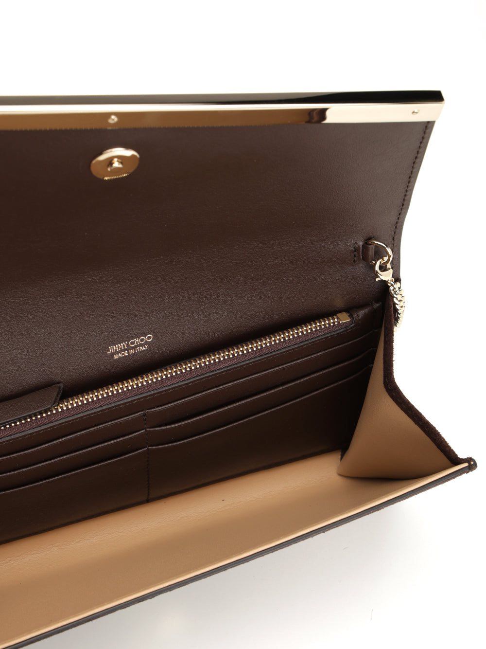 Jimmy Choo Emmie Suede Clutch Bag Clutches - Marrone | b822c06b1947eb713bb087872e0e4260aa55673b