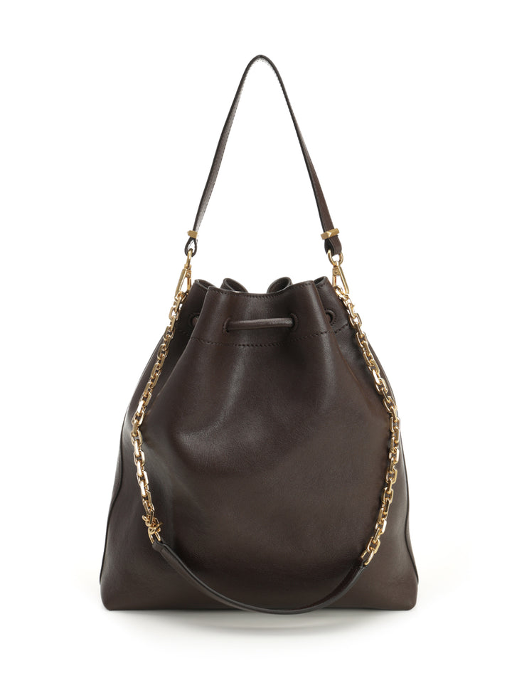 Jimmy Choo Brown Leather “Cinch” Bucket Bag Crossbody Bags - Marrone | 8166449e3f48d5adaa3c147c25a4770dcec7493c