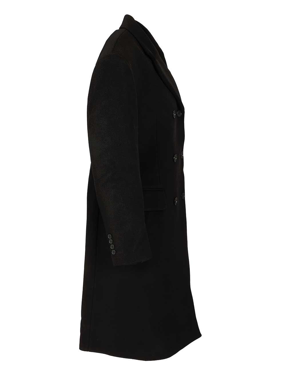 Filippa K Harper Double-Breasted Coat Coats - Nero | 8c929c7fb1ee1f93910eaeaacdb30f5a21b3026f