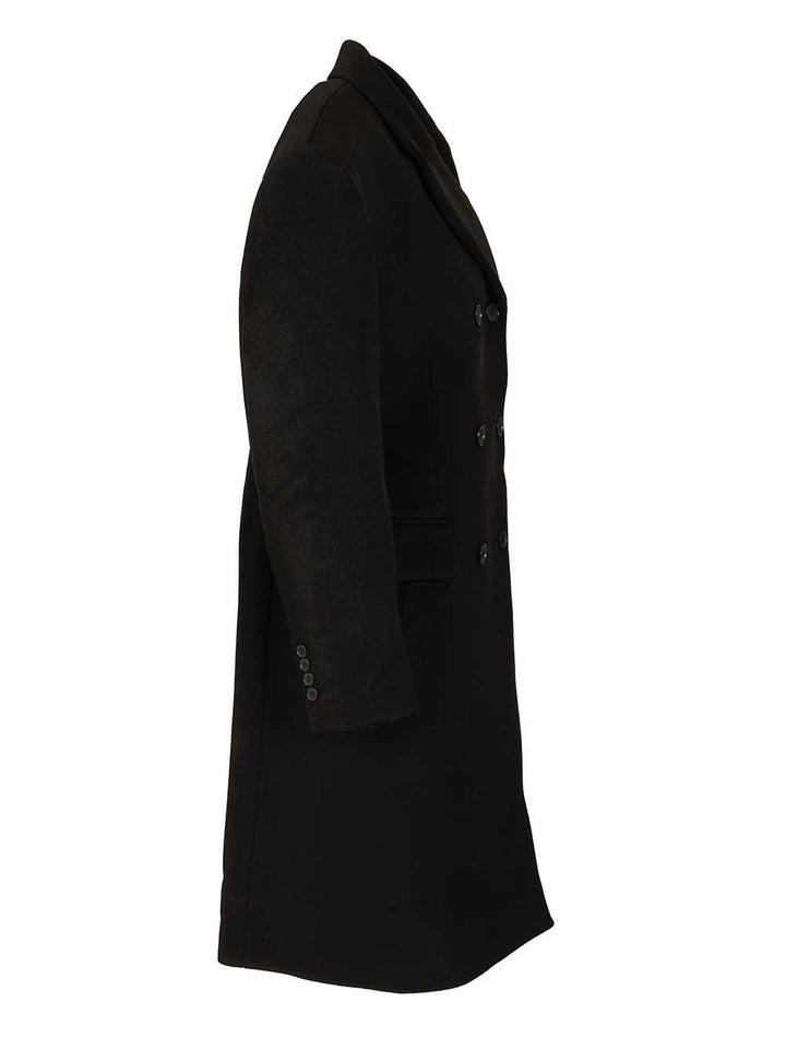 Filippa K Harper Double-Breasted Coat Coats - Nero | 8c929c7fb1ee1f93910eaeaacdb30f5a21b3026f