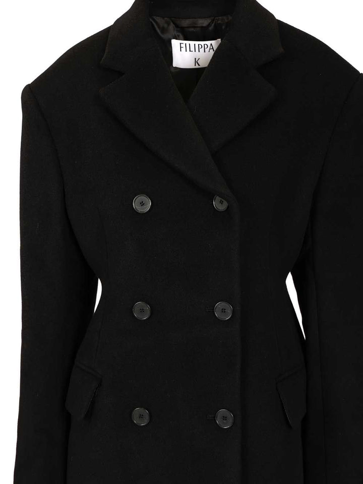 Filippa K Harper Double-Breasted Coat Coats - Nero | e5cf58f01522f98dd5f0d4fa70b4179bc9428f66