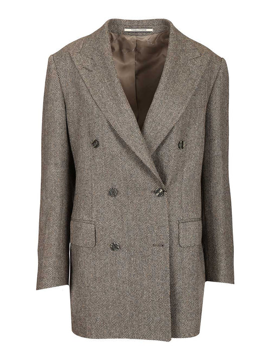 Double-Breasted Blazer Giacche Grey