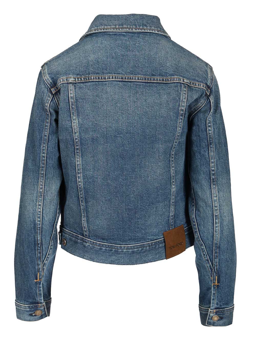Tom Ford Japanese Stonewashed Denim Jacket Giacche - Blu | a25b02503ac3eb2ce3e3e4dccc00fe57a05f6f63