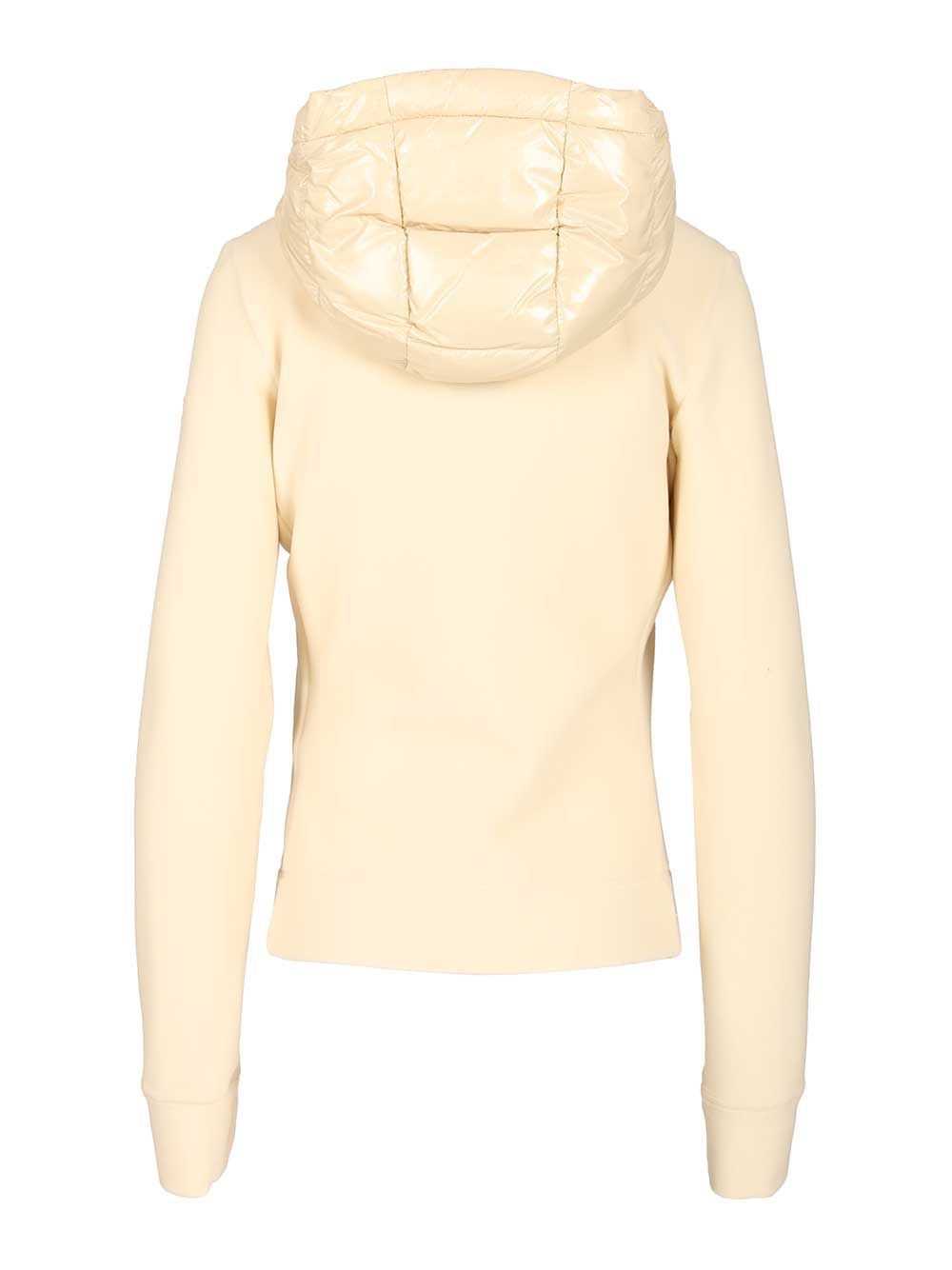 Moncler Grenoble Padded Cardigan With Hood Coats - Bianco | 11b67dd42b8de6b136b5a49626475813cf0cd7d7