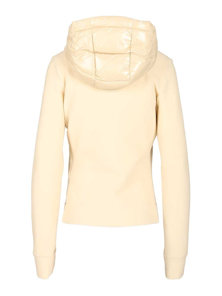 Moncler Grenoble Padded Cardigan With Hood Coats - Bianco | 11b67dd42b8de6b136b5a49626475813cf0cd7d7