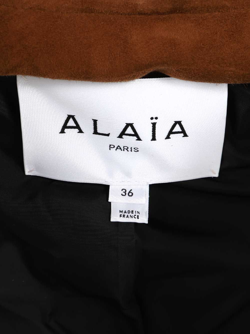 AlaÏA Short Suede Blazer Giacche - Marrone | cc8f34ba84a19b66da46ca960366f131b28736c4