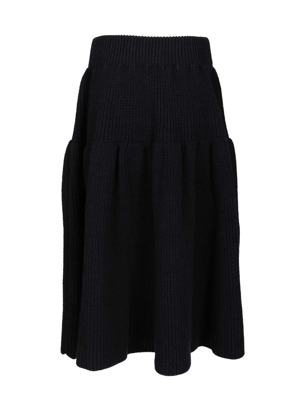 Dries Van Noten Wool Twill Midi Skirt Gonne - Nero | ab41f6348d3b9b1f2ddea1c5af4d37c0f738acf9