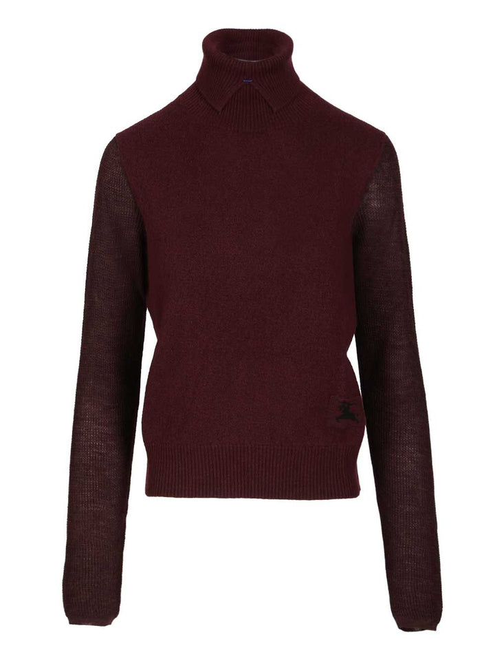 Burberry Wool Blend Sweater Knitwear - Bordeaux | 7ac2533cb0cb2aacf90e886eddb94f23e90ab94e