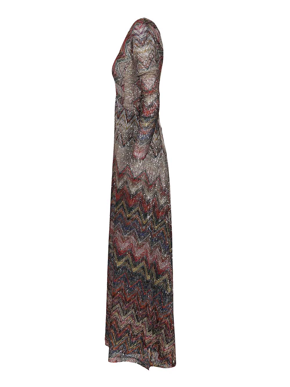 Missoni Long Dress With Lamé And Zigzag Sequins Abiti - Multicolor | 45f28c5220c78e0be7e84e69e0de608d627f3a1e