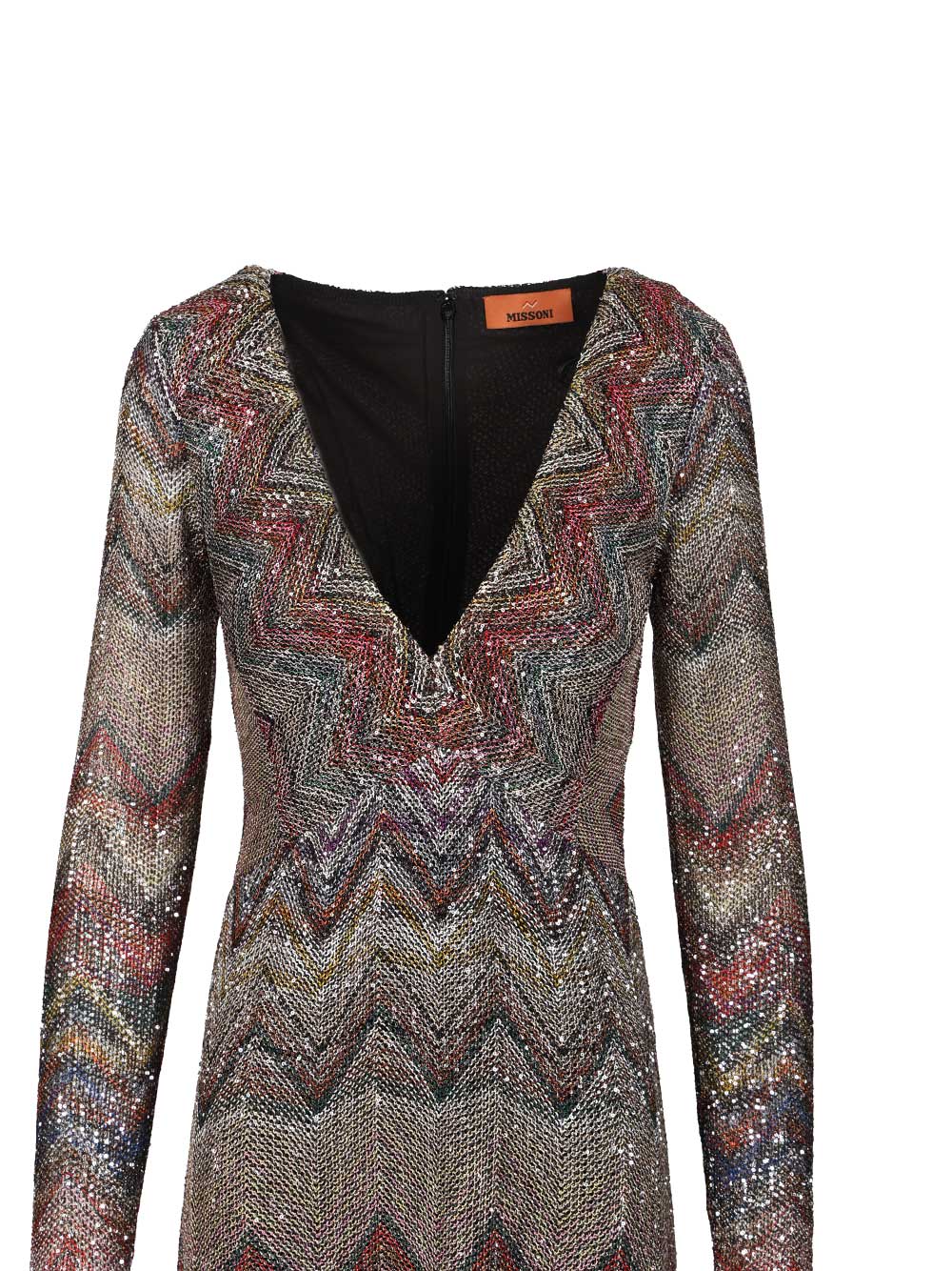Missoni Long Dress With Lamé And Zigzag Sequins Abiti - Multicolor | 391336985e0107bffde69502bec4744c28bc4f3e